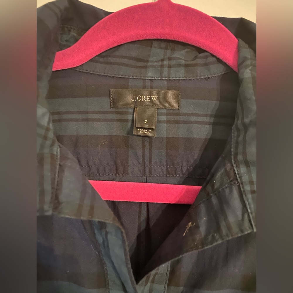 J.Crew Plaid Quarter Button Down Size 2 - Picture 4 of 7